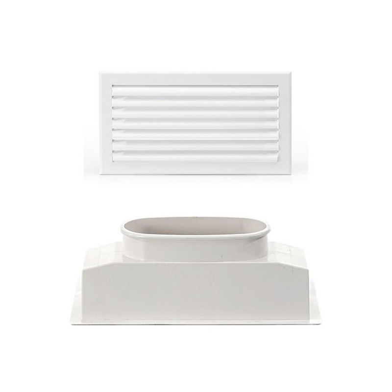 Grille et plénum 200 mm 400x150 LC