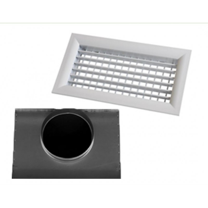 Grille et plénum latéral 160 mm 300x150