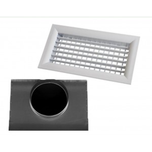 Grille et plénum latéral 160 mm 300x150