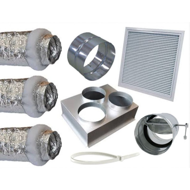 Ensemble reprise aéraulique 600x400 avec 2x250 + 1x200 by-pass ouate Ensemble reprise aéraulique 600x400 avec 2x250 + 1x200 by-pass ouate