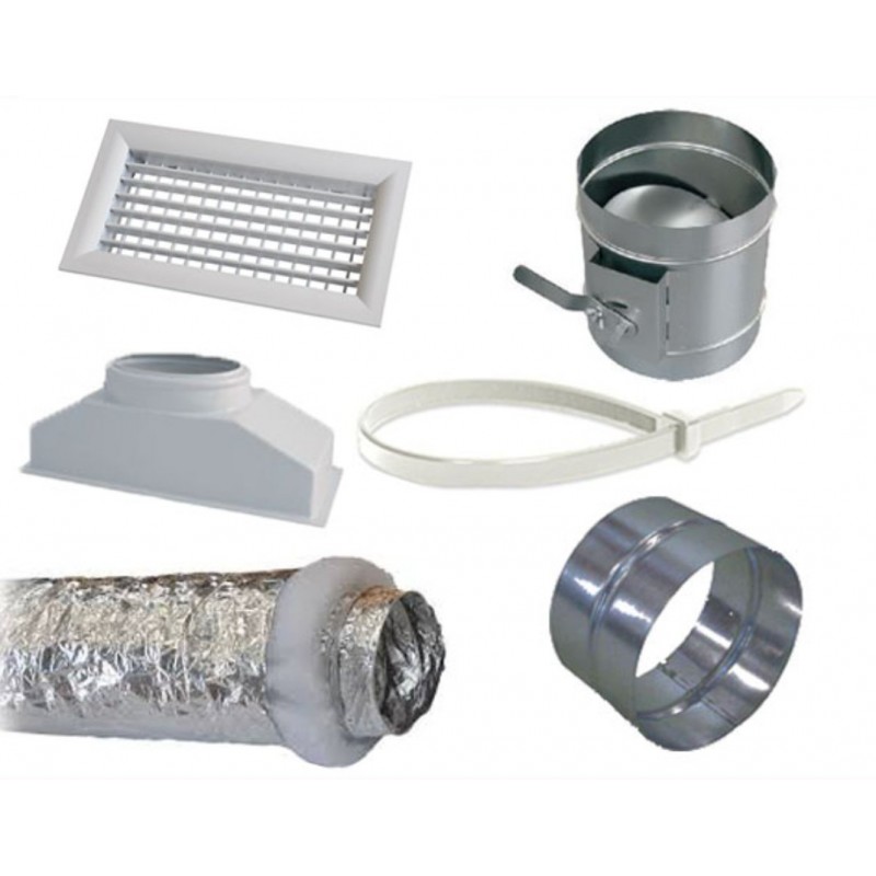 Ensemble aéraulique 200 mm ouate 400x150