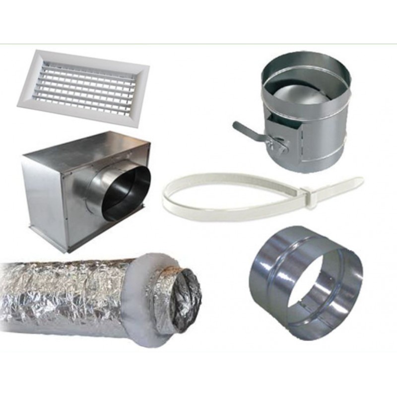 Ensemble aéraulique latéral 160 mm ouate 300x150